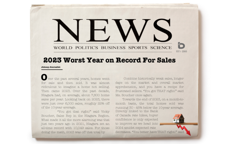 Newspaper Headline: Sales Down!